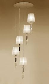 Tiffany French Gold-Cream Crystal Ceiling Lights Mantra Statement Crystal Fittings